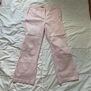 baby pink mid waist trousers